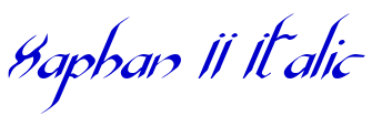 Xaphan II Italic フォント